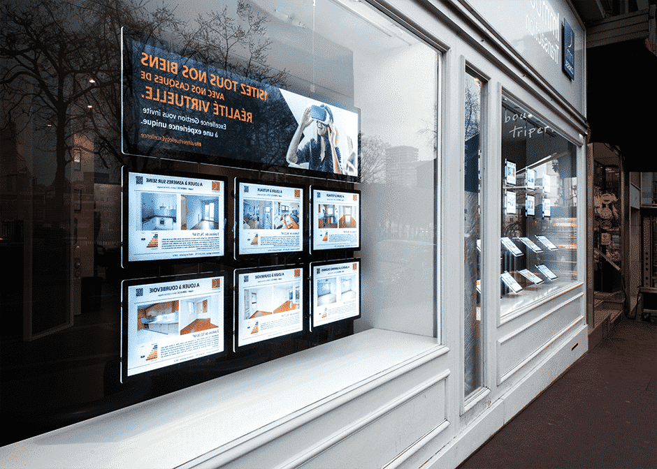 painel de LED em imobiliaria