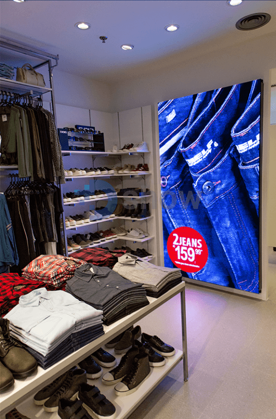 painel de led utilizado no varejo