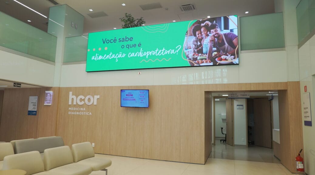 Painel de led para recepção