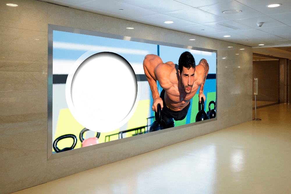 Propaganda publicitaria em painel de LED